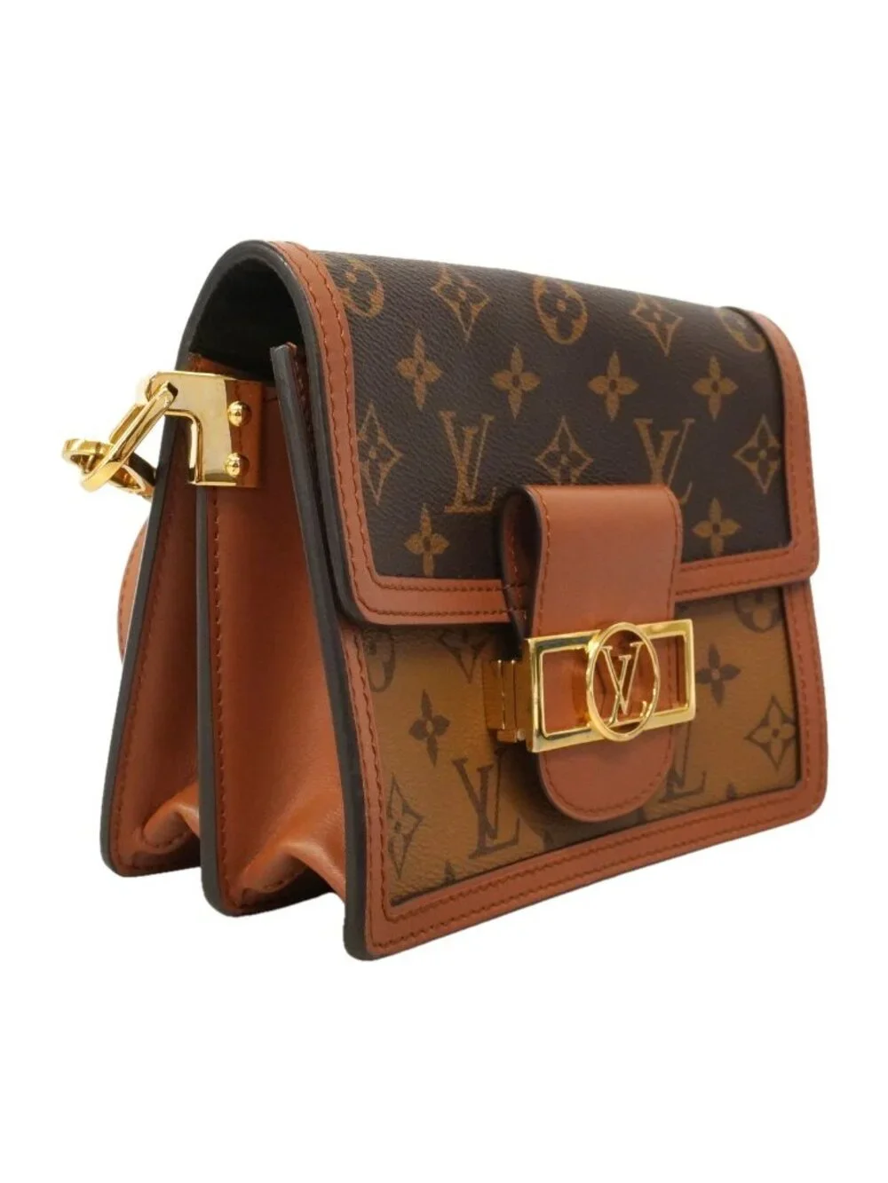 Louis Vuitton Shoulder Bag Monogram Reverse Dauphine Mini Brown